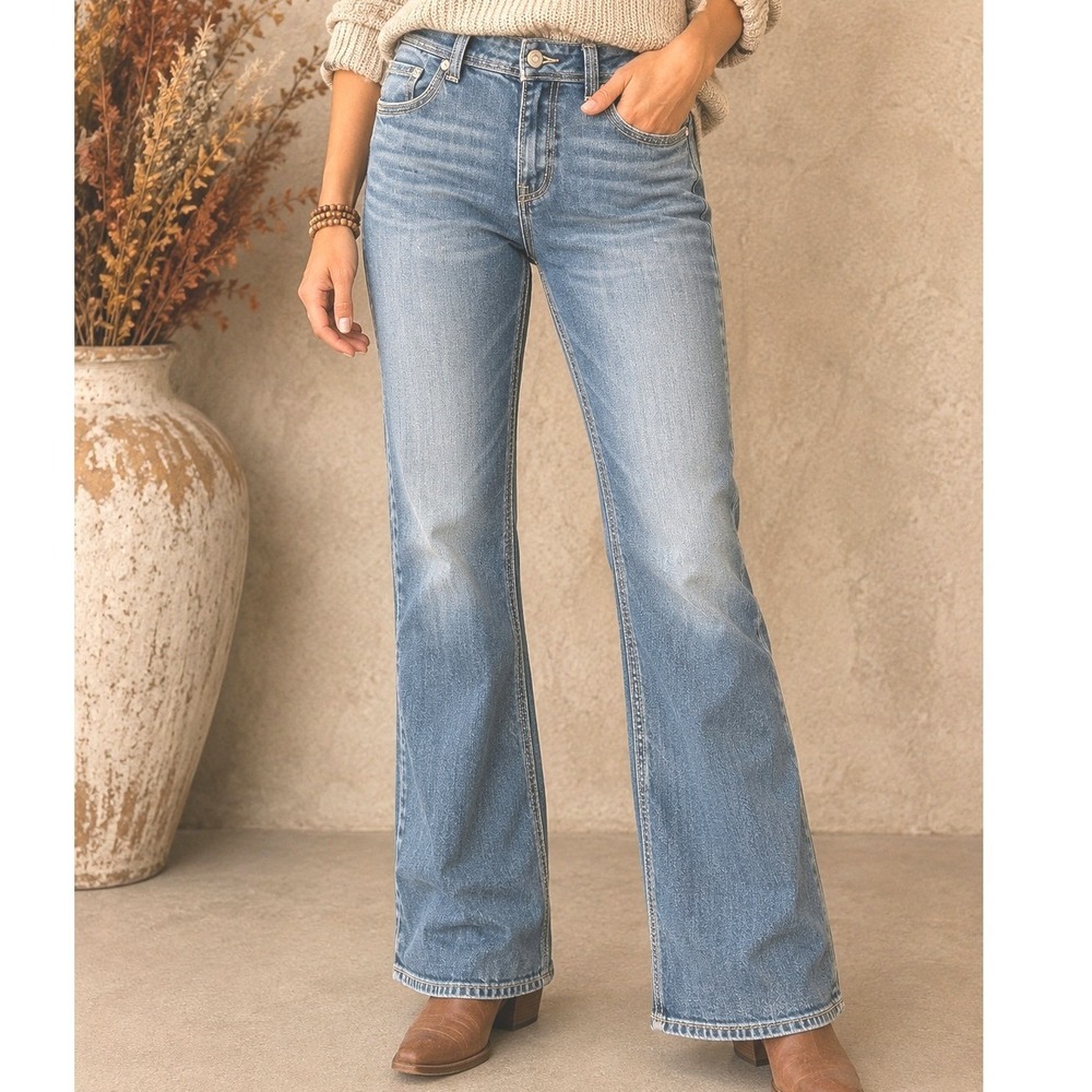 Studio 5 Premium Clothing Company Women Blue Bootcut Jeans Size 15 Vinatge Fall